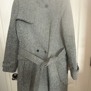 Banana Republic Black and White Pea Coat